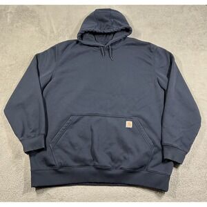 Carhartt Hoodie Mens 3XL Tall Rain Defender Pullover Fleece Sweater Loose Fit